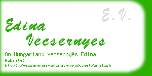 edina vecsernyes business card